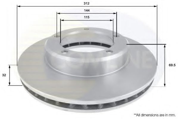 Тормозной диск COMLINE ADC0182V