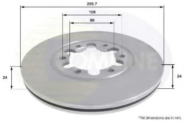 Тормозной диск COMLINE ADC0452V