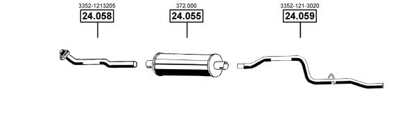 Система выпуска ОГ ASMET DE242450