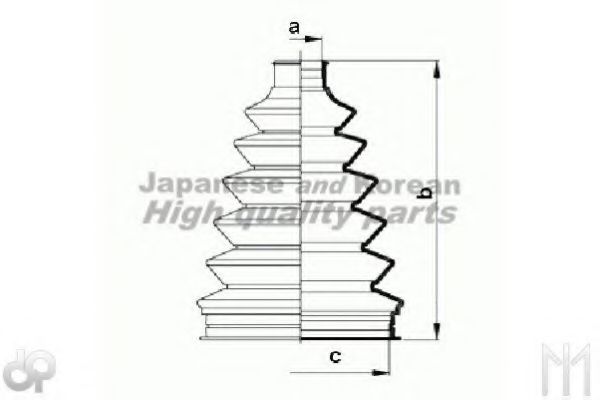 Комплект пылника, приводной вал ASHUKI 0858-8104