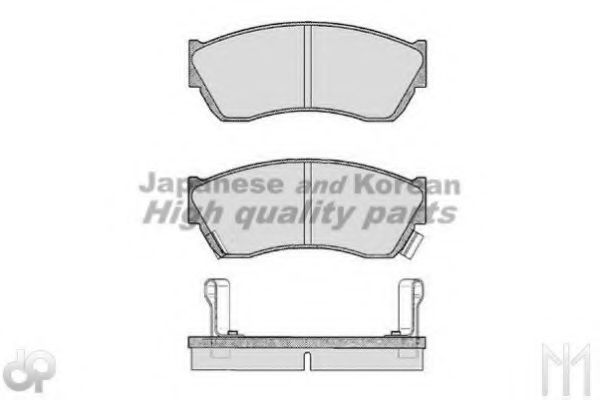 Комплект тормозных колодок, дисковый тормоз ASHUKI 1080-5008