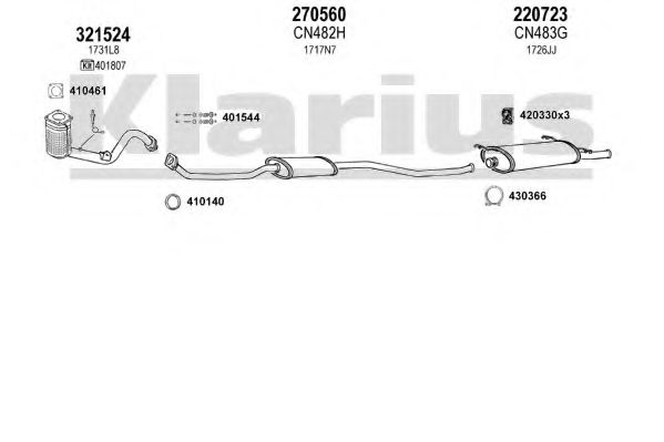 Система выпуска ОГ KLARIUS 180550E