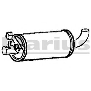 Средний глушитель выхлопных газов KLARIUS 210255