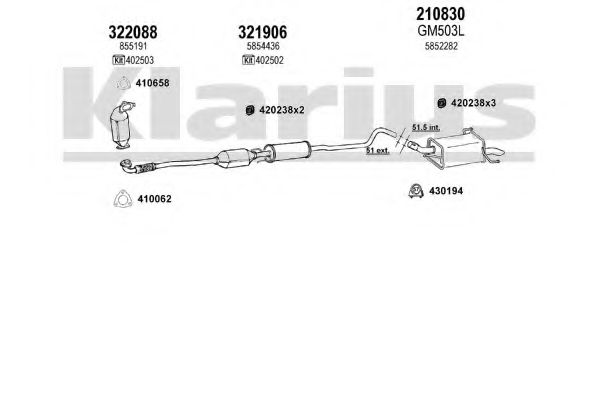 Система выпуска ОГ KLARIUS 391288E