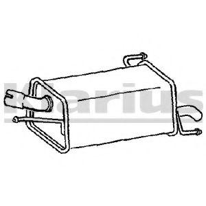 Глушитель выхлопных газов конечный KLARIUS 210821