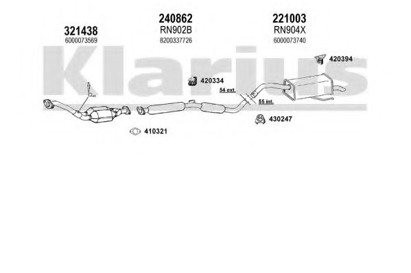 Система выпуска ОГ KLARIUS 721049E