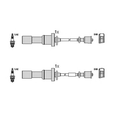 Комплект проводов зажигания HITACHI 134376