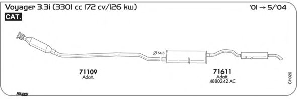 Система выпуска ОГ SIGAM CH020