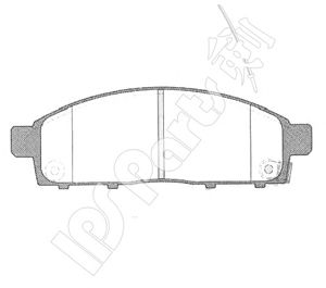 Комплект тормозных колодок, дисковый тормоз IPS Parts IBD-1501
