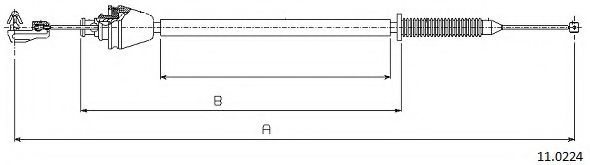 Тросик газа CABOR 11.0224