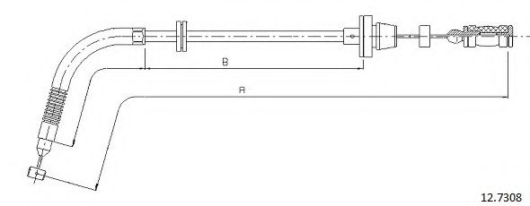 Тросик газа CABOR 12.7308