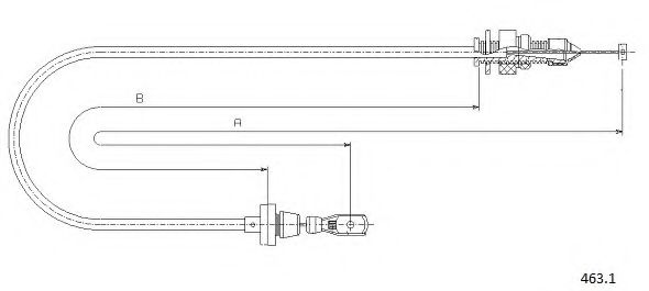 Тросик газа CABOR 463.1