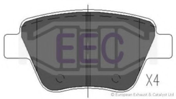 Комплект тормозных колодок, дисковый тормоз EEC BRP1751