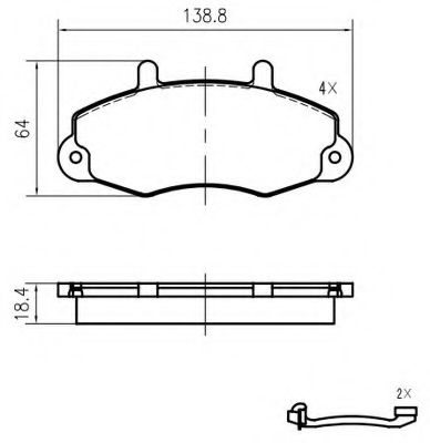 Комплект тормозных колодок, дисковый тормоз VEMA K418800