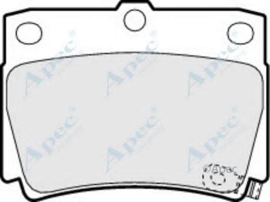 Комплект тормозных колодок, дисковый тормоз APEC braking PAD1172