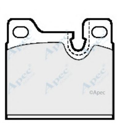 Комплект тормозных колодок, дисковый тормоз APEC braking PAD304