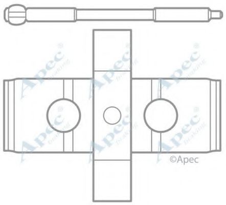 Комплектующие, тормозные колодки APEC braking KIT1021