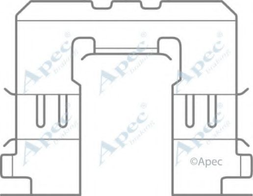 Комплектующие, тормозные колодки APEC braking KIT1081