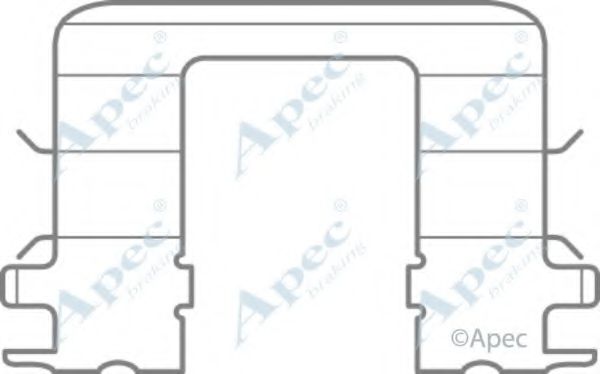 Комплектующие, тормозные колодки APEC braking KIT1090