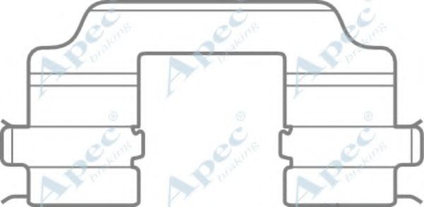 Комплектующие, тормозные колодки APEC braking KIT1092