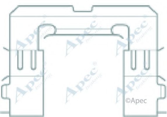 Комплектующие, тормозные колодки APEC braking KIT1190