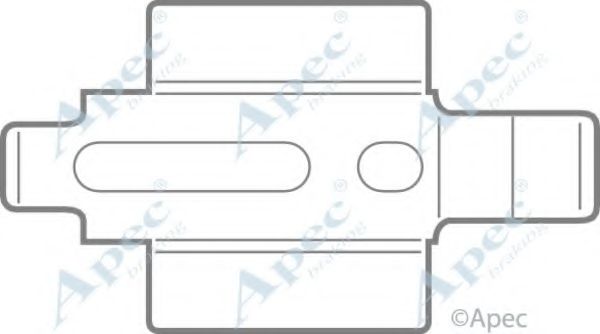 Комплектующие, тормозные колодки APEC braking KIT304
