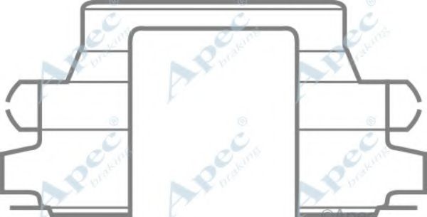 Комплектующие, тормозные колодки APEC braking KIT420