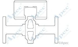 Комплектующие, тормозные колодки APEC braking KIT532