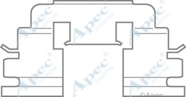 Комплектующие, тормозные колодки APEC braking KIT585