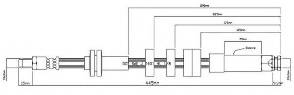 Тормозной шланг MOTAQUIP VBH986