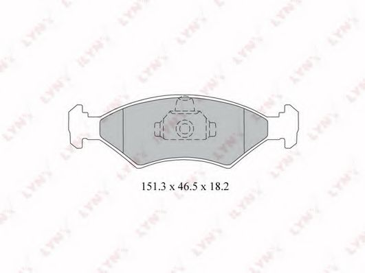 Комплект тормозных колодок, дисковый тормоз LYNXauto BD-3019