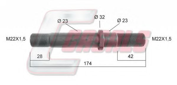 Болт крепления колеса CASALS 21122