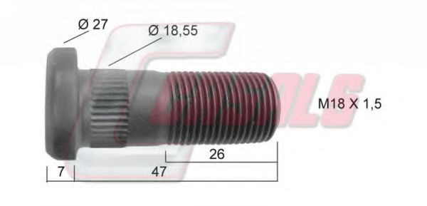 Болт крепления колеса CASALS 21191