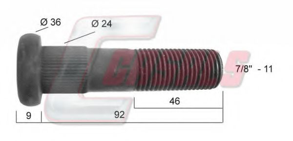 Болт крепления колеса CASALS 21276