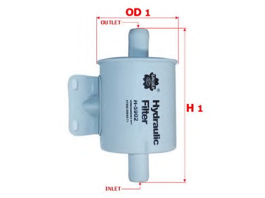 Фильтр, Гидравлическая система привода рабочего оборудования SAKURA  Automotive H-5902