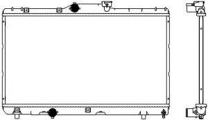 Радиатор, охлаждение двигателя SAKURA  Automotive 3461-1076