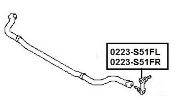 Тяга / стойка, стабилизатор ASVA 0223-S51FL