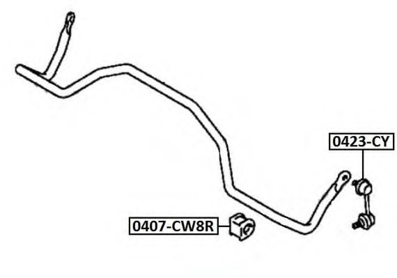 Тяга / стойка, стабилизатор ASVA 0423-CY