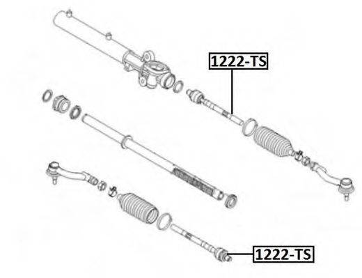 Осевой шарнир, рулевая тяга ASVA 1222-TS