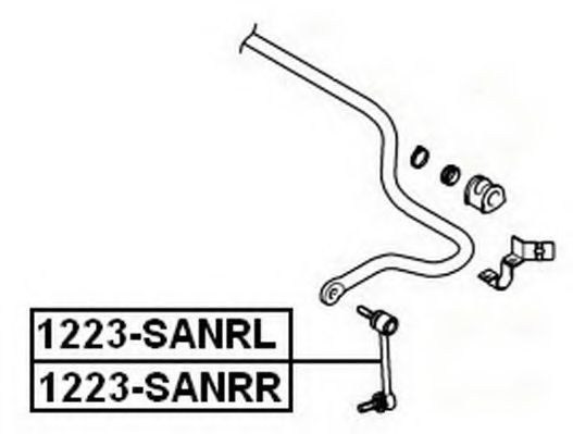 Тяга / стойка, стабилизатор ASVA 1223-SANRL