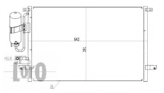 Конденсатор, кондиционер LORO 007-016-0006