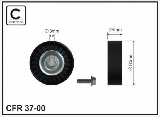 Паразитный / ведущий ролик, поликлиновой ремень CAFFARO 3700