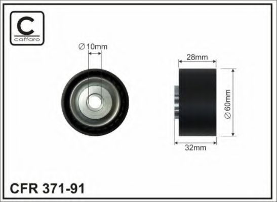 Паразитный / ведущий ролик, поликлиновой ремень CAFFARO 371-91