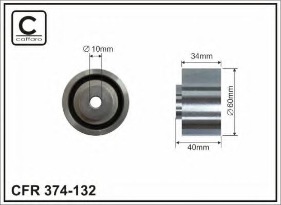 Паразитный / Ведущий ролик, зубчатый ремень CAFFARO 374-132