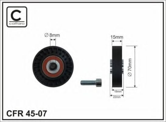 Паразитный / ведущий ролик, поликлиновой ремень CAFFARO 45-07