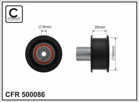 Паразитный / Ведущий ролик, зубчатый ремень CAFFARO 500086
