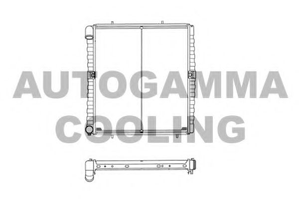 Радиатор, охлаждение двигателя AUTOGAMMA 102972