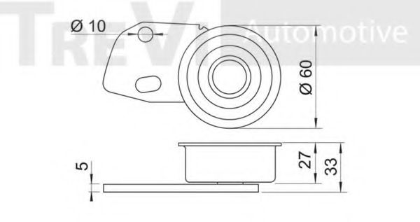 Натяжной ролик, ремень ГРМ BERTOLOTTI 57334