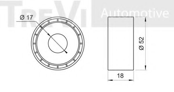 Паразитный / ведущий ролик, поликлиновой ремень TREVI AUTOMOTIVE T2319