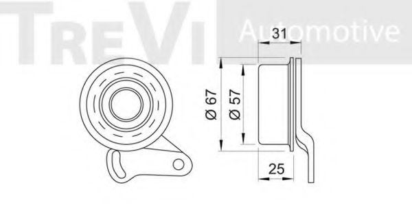 Паразитный / Ведущий ролик, зубчатый ремень TREVI AUTOMOTIVE D204
